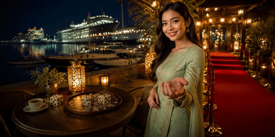 Permainan dadu gaya Hari Raya Malaysia dengan suasana meriah